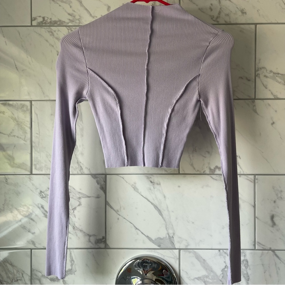 Naked Wardrobe Long Sleeve Crop Top